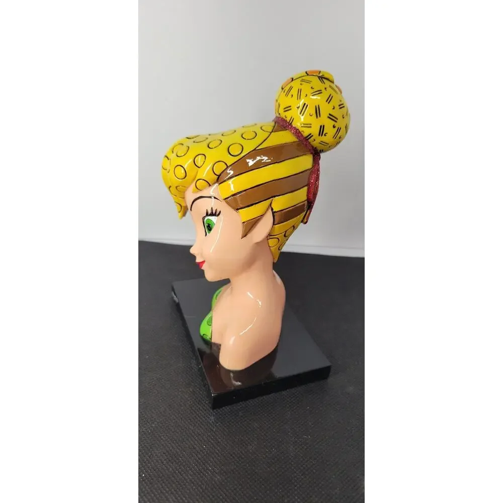 Disney Romero Britto Tinker Bell Bust 4033891 Enesco Peter Pan Figurine Retired